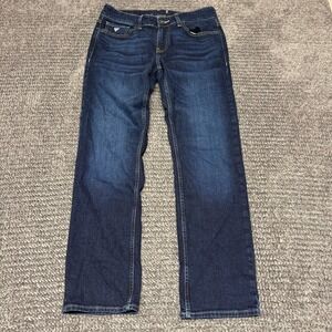 GUESS JEANS Mens 32x29 Dark Wash Blue Straight Leg Stretch Denim
